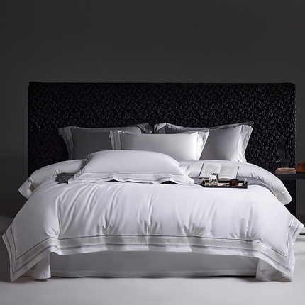 91家纺网 家纺一手货源 找家纺 淼铭 秋冬新品全棉贡缎抗菌超柔磨毛-伊洛系列 伊洛-白