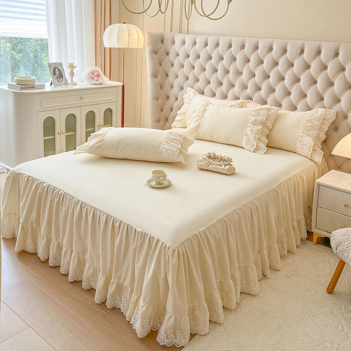 91家纺网 家纺一手货源 找家纺 （总）亲亲公主 2025新款轻法式全棉超柔磨毛四件套-莉娜公主