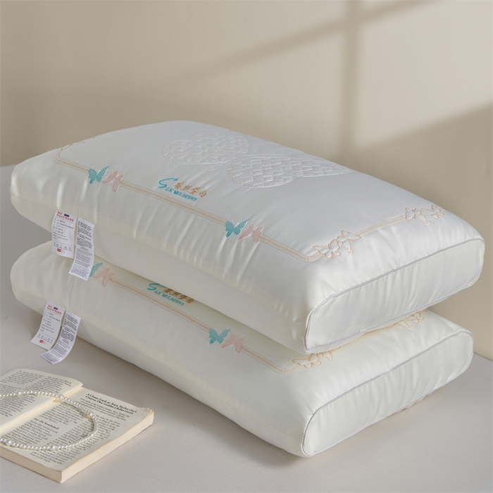 91家纺网 家纺一手货源 找家纺 （总）佳尚枕芯 2024新款蝴蝶蚕丝蛋白颈椎枕头枕芯