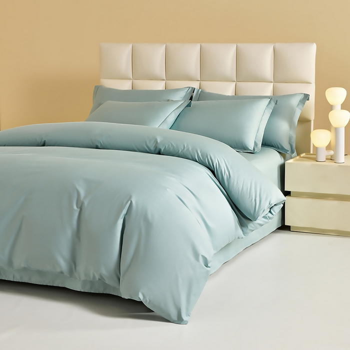 91家纺网 家纺一手货源 找家纺 元元被芯 2025款纯色全丝光-全精梳高密纺-铂金A类全棉单被套 宝石蓝