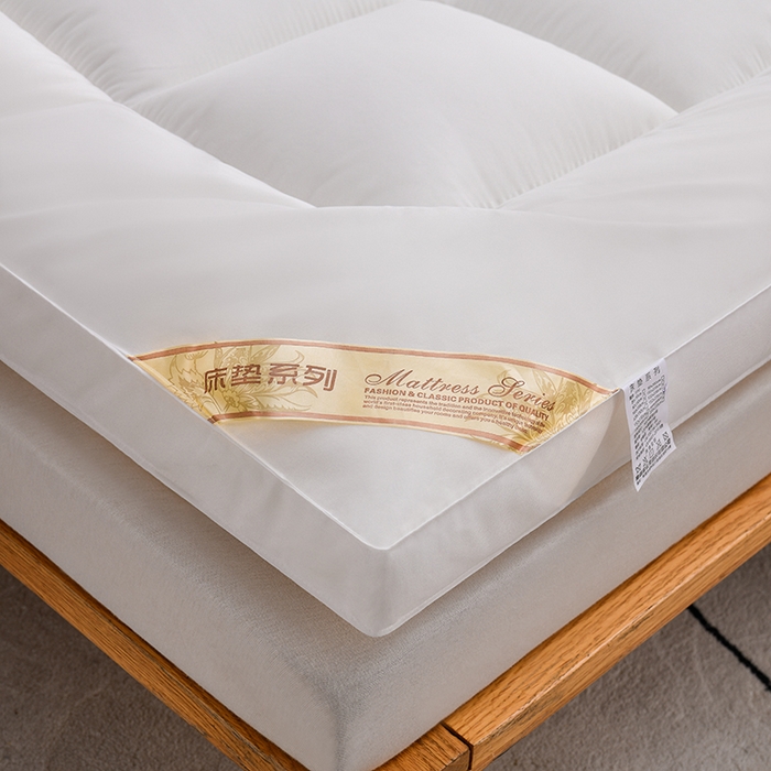 91家纺网 家纺一手货源 找家纺 预言家纺 2024新款3D磨毛羽丝绒羊羔绒床垫 白色