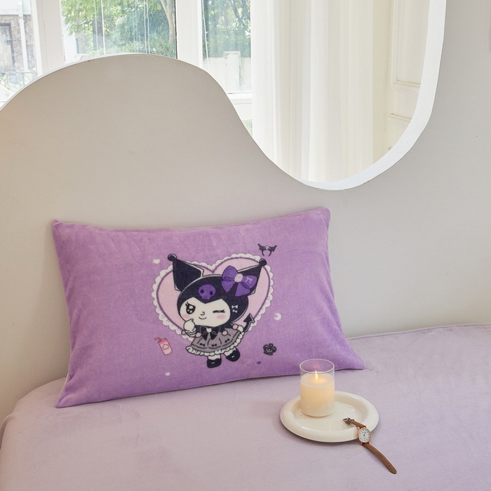 91家纺网 家纺一手货源 找家纺 蘭菲家纺 2024新款牛奶绒卡通三丽鸥四件套 巴库奶油