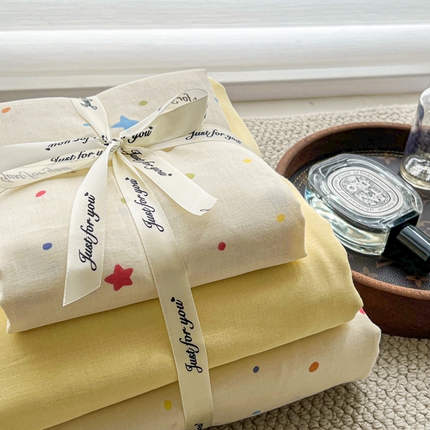 91家纺网 家纺一手货源 找家纺 （总）一比一家纺 2025新款全棉母婴级抗菌有氧全棉双层纱亲肤全棉小清新印花三件套四件套