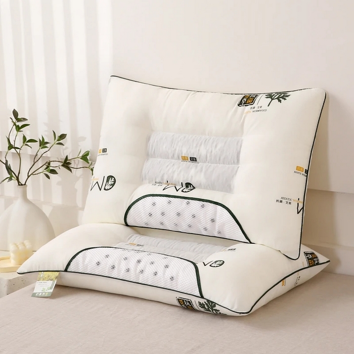 91家纺网 家纺一手货源 找家纺 （总）佳尚枕芯 2025新款艾草抗菌决明子磁疗定型护颈枕枕头枕芯