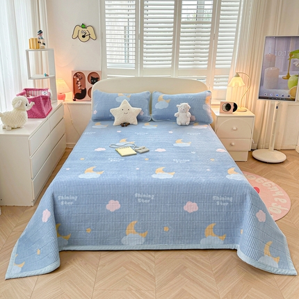 91家纺网 家纺一手货源 找家纺 （总）梵朴 2024新款牛奶绒直角包边床盖