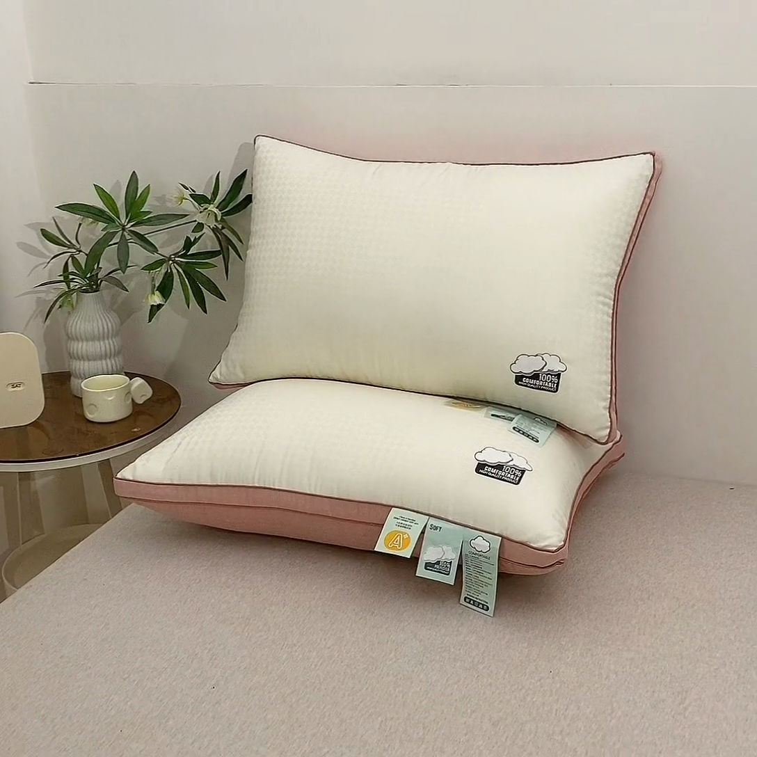 91家纺网 家纺一手货源 找家纺 佳尚枕芯 2025新款亲肤云柔枕 云朵枕 云感立体舒适枕芯枕头 立体云感舒适粉中枕