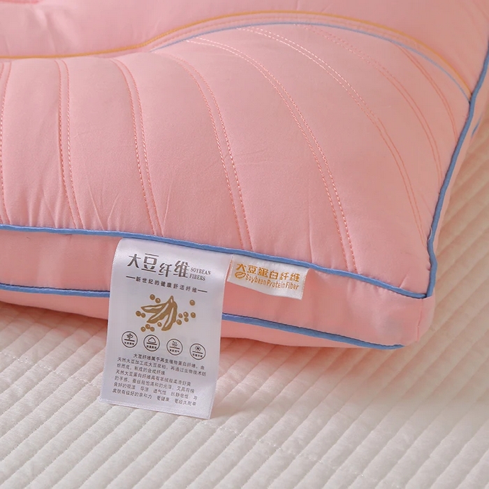 91家纺网 家纺一手货源 找家纺 佳尚枕芯 2025新款大豆蛋白纤维枕三分区立体定型枕头护颈椎助睡眠酒店枕芯 玉色48x74cm-中枕/只