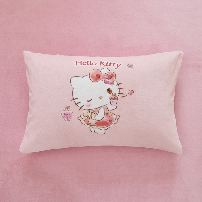 91家纺网 家纺一手货源 找家纺 蘭菲家纺 2024新款牛奶绒卡通三丽鸥四件套 向往