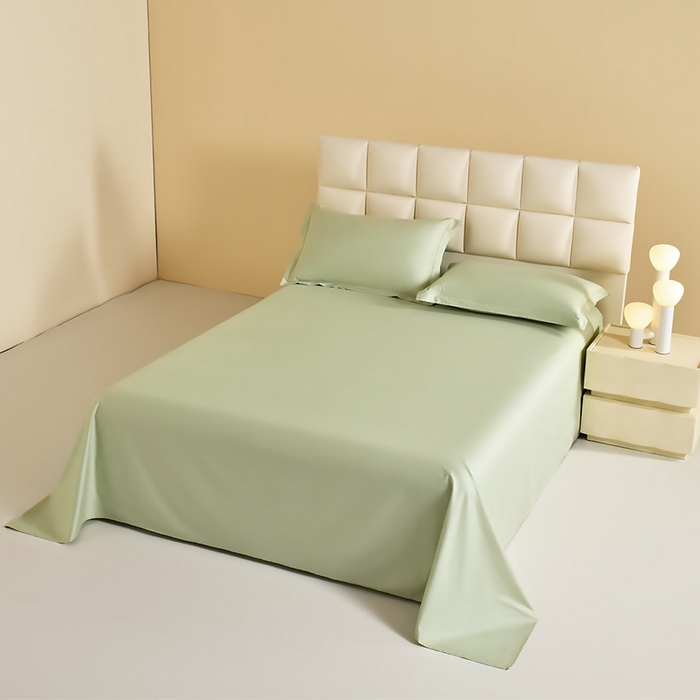 91家纺网 家纺一手货源 找家纺 元元被芯 2025款纯色全丝光-全精梳高密纺-铂金A类全棉单床单 森林绿