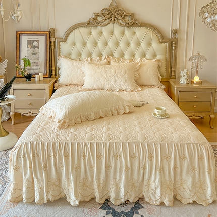 91家纺网 家纺一手货源 找家纺 （总）网红馆（ck家纺） 2025新款高克重宝宝绒床裙三件套