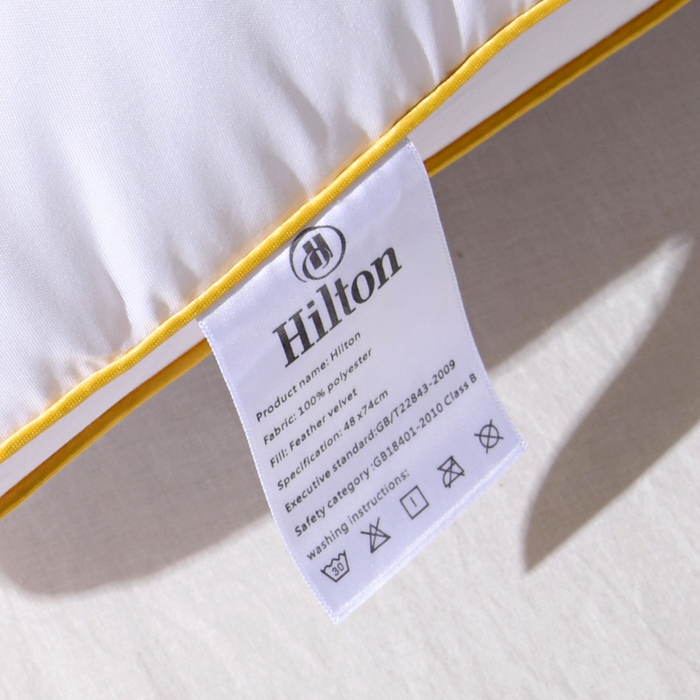 91家纺网 家纺一手货源 找家纺 佳尚枕芯 2025新款烫钻酒店枕舒适柔软枕头枕芯 白色-中枕