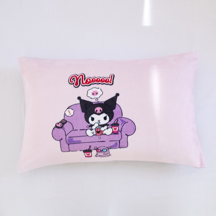 91家纺网 家纺一手货源 找家纺 蘭菲家纺 2024新款牛奶绒卡通三丽鸥单品枕套 星期天