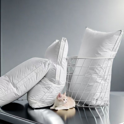 91家纺网 家纺一手货源 找家纺 （总）安力森/诚臻酒店用品酒店用品 2025新款全棉白枕芯 133100喷气立体羽丝绒高端酒店枕头高中低枕