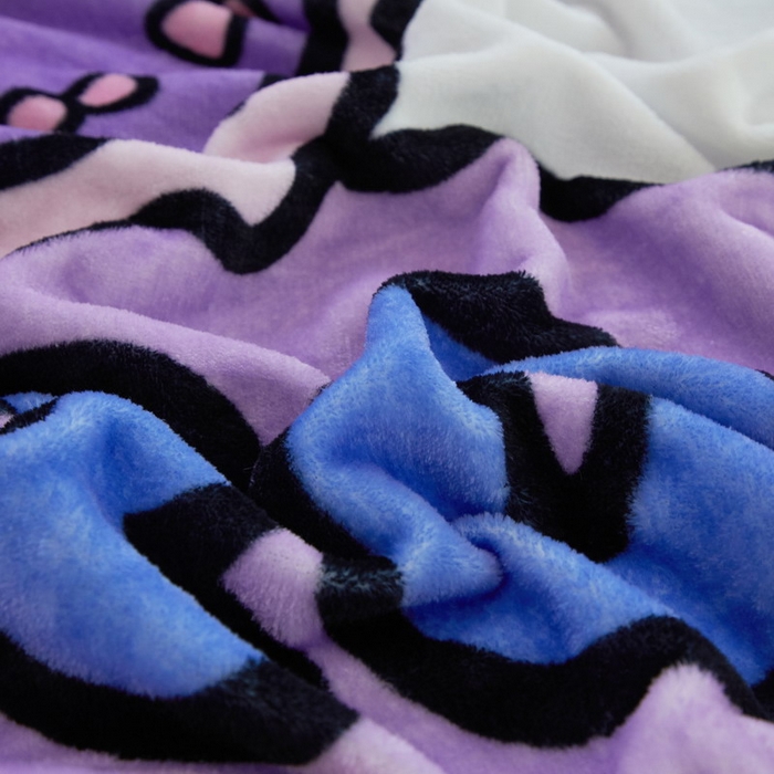 91家纺网 家纺一手货源 找家纺 蘭菲家纺 2024新款牛奶绒卡通三丽鸥四件套 绒小库