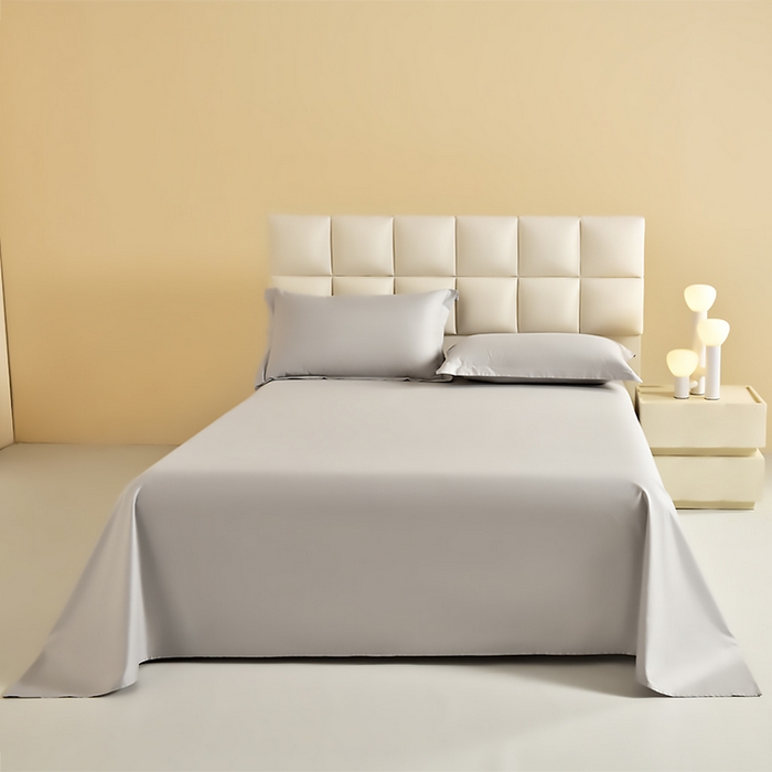 91家纺网 家纺一手货源 找家纺 元元被芯 2025款纯色全丝光-全精梳高密纺-铂金A类全棉单床单 雅典灰