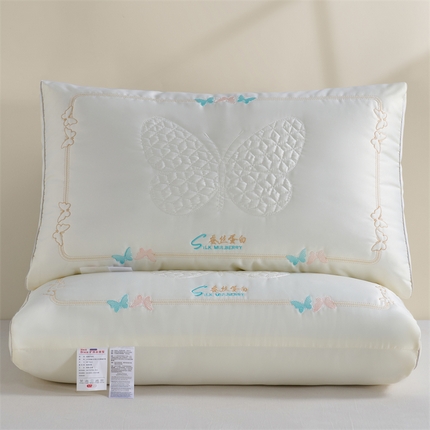 91家纺网 家纺一手货源 找家纺 （总）佳尚枕芯 2024新款蝴蝶蚕丝蛋白颈椎枕头枕芯