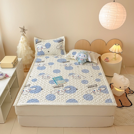 沐辰 2024新款牛奶绒夹棉床垫三丽欧系列 波点云朵狗