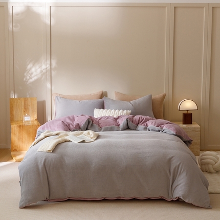 91家纺网 家纺一手货源 找家纺 （总）三味舒屋 2024新款全消光雕花牛奶绒四件套-绅士