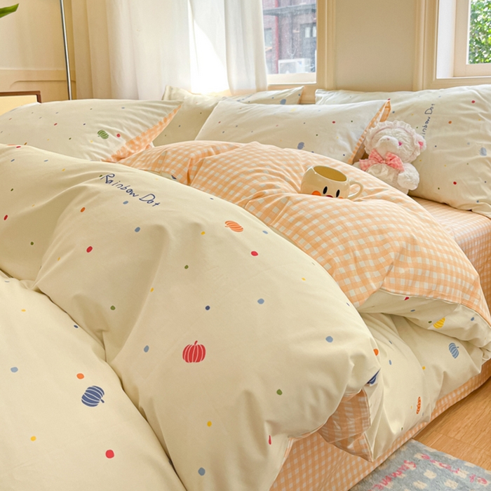 91家纺网 家纺一手货源 找家纺 晨希家居 2024新款全棉卡通印花简约款单被套 星空