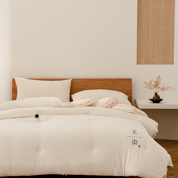 91家纺网 家纺一手货源 找家纺 （总）仁凯家纺 2024新款无染华夫格大豆子母被 拉链二合一 子母被春秋被加厚冬被 双胎被