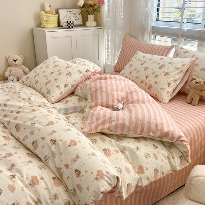 91家纺网 家纺一手货源 找家纺 （总）晨希家居 2025新款全棉卡通印花简约款单被套