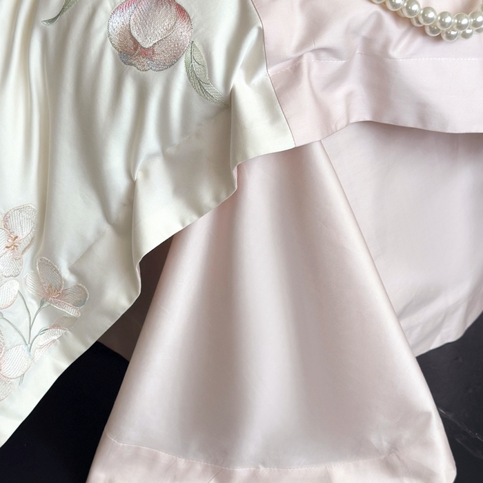 91家纺网 家纺一手货源 找家纺 MIU缪家居 2024新款100支全棉四件套系列-繁花 繁花-粉