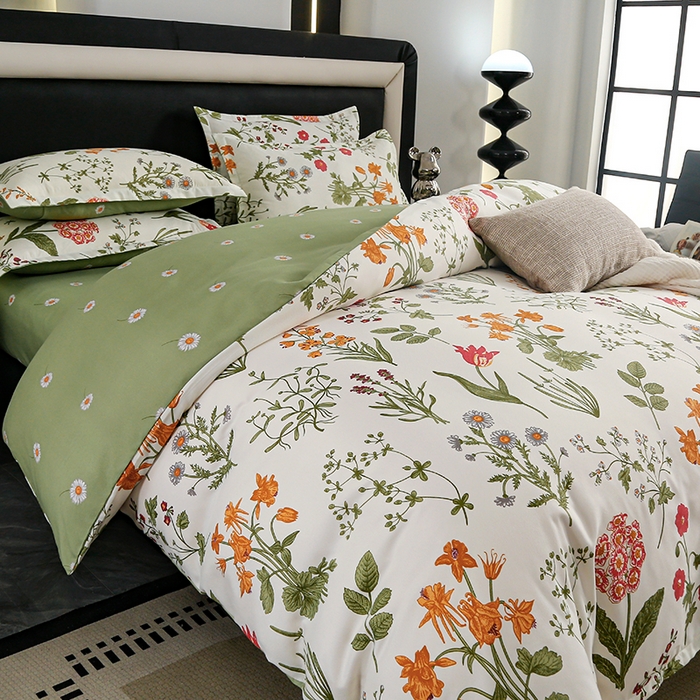 91家纺网 家纺一手货源 找家纺 新品2025年加厚磨毛植物羊绒四件套床笠款 浅香