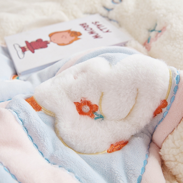 91家纺网 家纺一手货源 找家纺 丝涟家居 2025新款羊羔绒牛奶绒卡通刺绣儿童脱卸被子 呆萌鸭