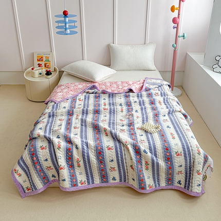 91家纺网 家纺一手货源 找家纺 （总）源舜家纺 2025新款小清新印花牛奶绒床盖多用途盖毯系列