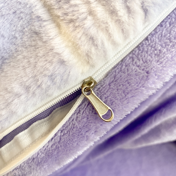 91家纺网 家纺一手货源 找家纺 富之航家纺 2024新款剪花兔兔绒四件套 郁金香-紫