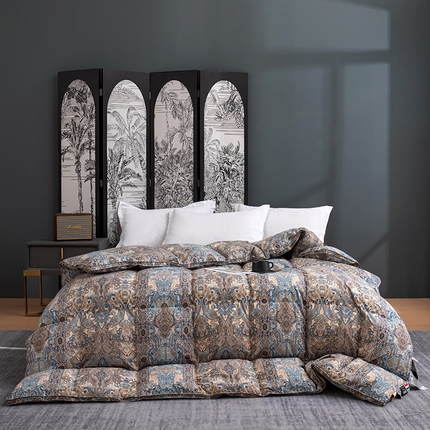 91家纺网 家纺一手货源 找家纺 （总）御眠纺羽绒被壳 2024新款糯棉印花羽绒被鹅绒被主推款