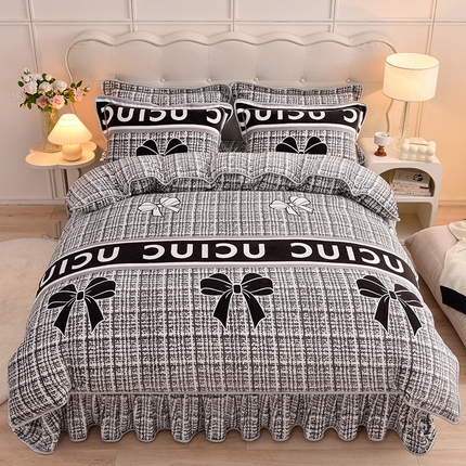 91家纺网 家纺一手货源 找家纺 （总 ）新8.5-9.5斤法莱绒四件套珊瑚牛奶金貂绒四件套床裙