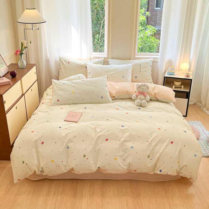 91家纺网 家纺一手货源 找家纺 晨希家居 2024新款全棉卡通印花简约款单被套 星空