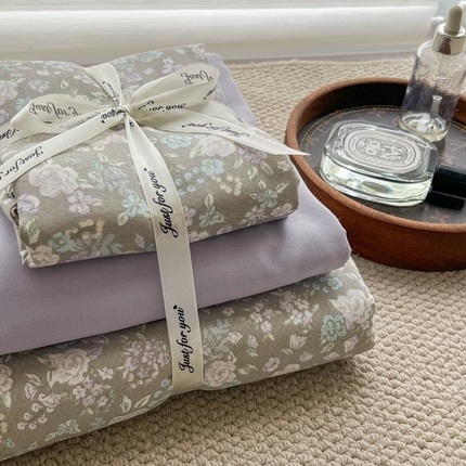 91家纺网 家纺一手货源 找家纺 （总）一比一家纺 2025新款全棉母婴级抗菌有氧全棉双层纱亲肤全棉小清新印花三件套四件套