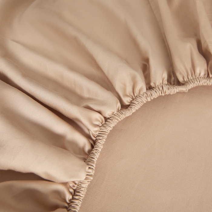 91家纺网 家纺一手货源 找家纺 凯森家纺 2024新款长绒棉床笠单件纯棉贡缎100支床罩席梦思保护罩全棉床套床笠款三件套 圣殿驼