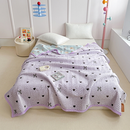 91家纺网 家纺一手货源 找家纺 （总）源舜家纺 2025新款小清新印花牛奶绒床盖多用途盖毯系列