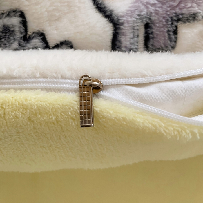 91家纺网 家纺一手货源 找家纺 贝扬思家纺 2024新款加厚雪花绒印花三件套 排队龙