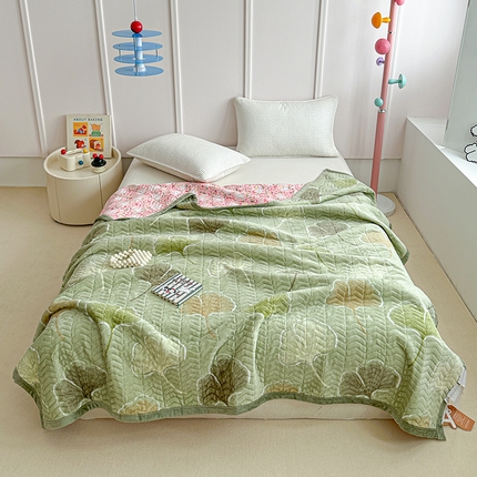 91家纺网 家纺一手货源 找家纺 （总）源舜家纺 2025新款小清新印花牛奶绒床盖多用途盖毯系列