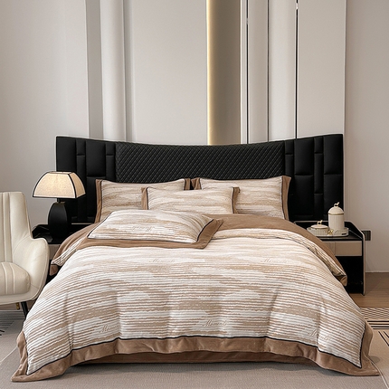 91家纺网 家纺一手货源 找家纺 （总）网客家纺 2024新款牛奶绒双色雕花四件套