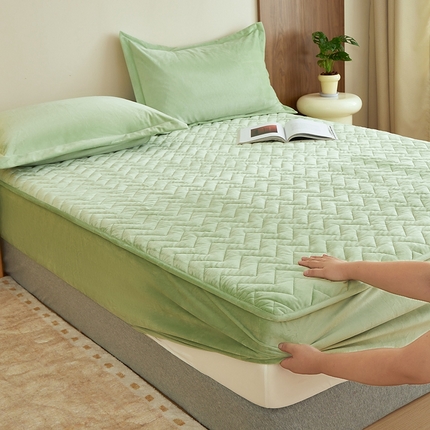 91家纺网 家纺一手货源 找家纺 （总）寝柔家纺 2024新款超柔宝宝绒加厚夹棉床笠