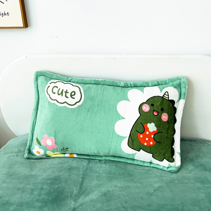 91家纺网 家纺一手货源 找家纺 吉咪兔 2025新款儿童卡通牛奶绒双面绒幼儿园被子三件套六件套保暖被褥被套 睡梦龙