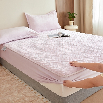 91家纺网 家纺一手货源 找家纺 （总）寝柔家纺 2024新款超柔宝宝绒加厚夹棉床笠