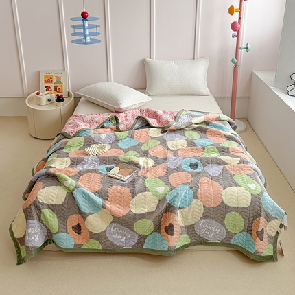 91家纺网 家纺一手货源 找家纺 （总）源舜家纺 2025新款小清新印花牛奶绒床盖多用途盖毯系列