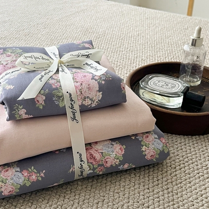 91家纺网 家纺一手货源 找家纺 （总）一比一家纺 2025新款全棉母婴级抗菌有氧全棉双层纱亲肤全棉小清新印花三件套四件套