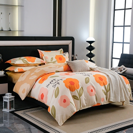 91家纺网 家纺一手货源 找家纺 梦卓家纺（总） 新品2025年加厚磨毛植物羊绒四件套床笠款