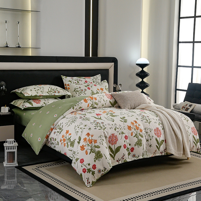 91家纺网 家纺一手货源 找家纺 新品2025年加厚磨毛植物羊绒四件套床笠款 浅香