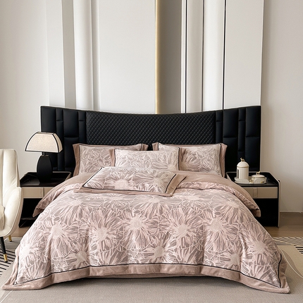 91家纺网 家纺一手货源 找家纺 （总）网客家纺 2024新款牛奶绒双色雕花四件套