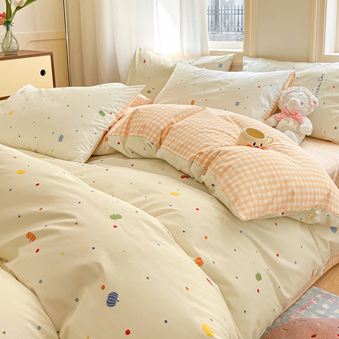 91家纺网 家纺一手货源 找家纺 晨希家居 2024新款全棉卡通印花简约款单被套 星空