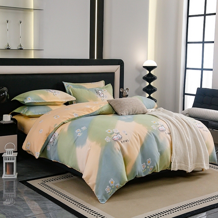 91家纺网 家纺一手货源 找家纺 梦卓家纺（总） 新品2025年加厚磨毛植物羊绒四件套床笠款