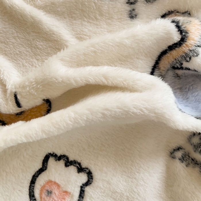 91家纺网 家纺一手货源 找家纺 贝扬思家纺 2024新款加厚雪花绒印花三件套 排队龙